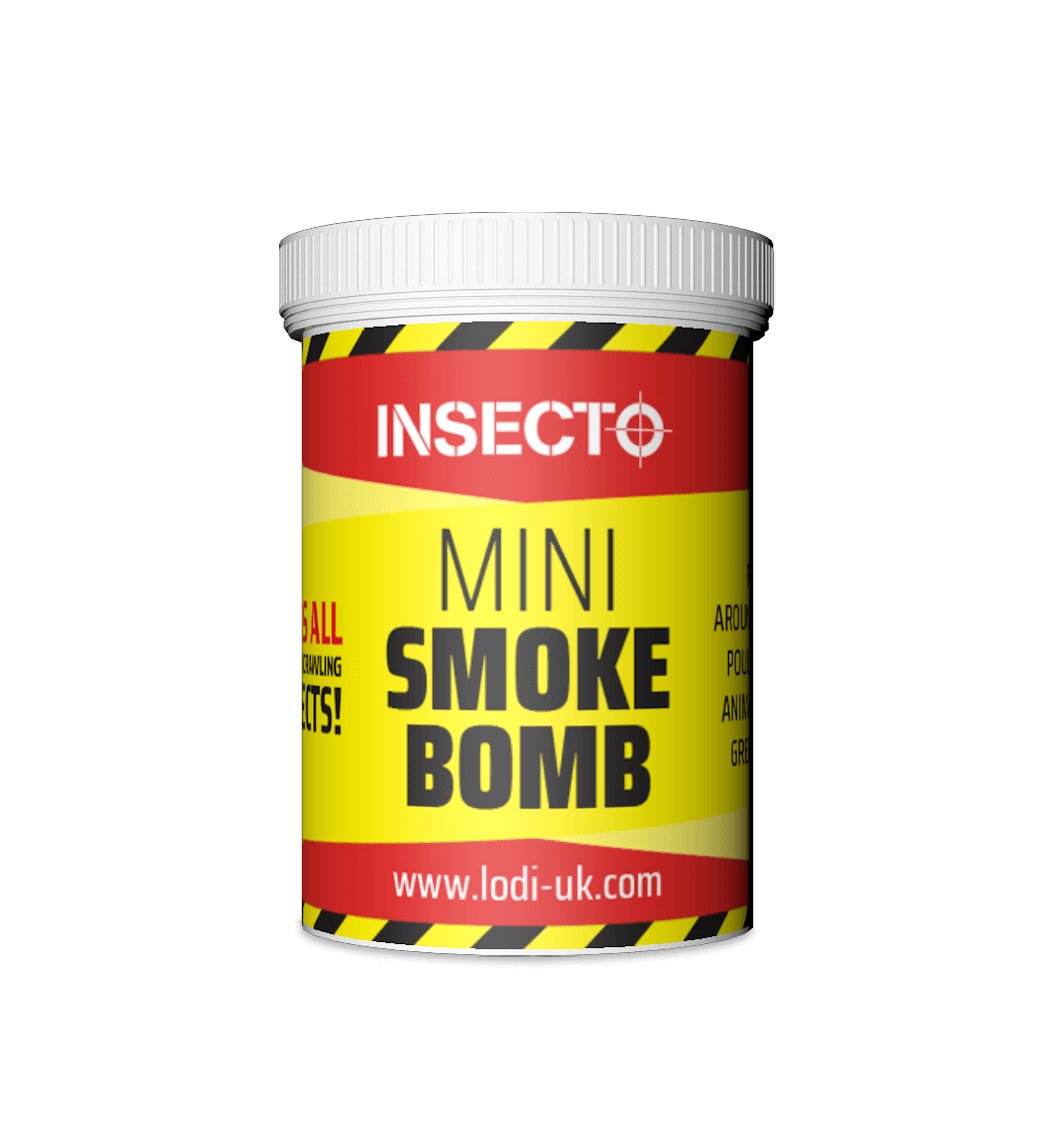 INSECTO MINI SMOKE Bomb' designed for insect control by emitting smoke.