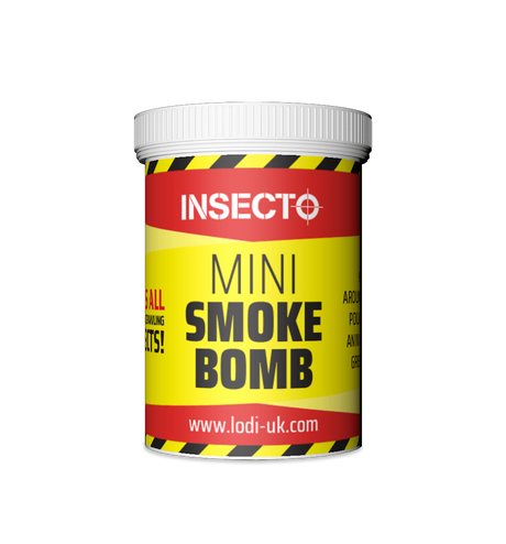 INSECTO MINI SMOKE Bomb' designed for insect control by emitting smoke.