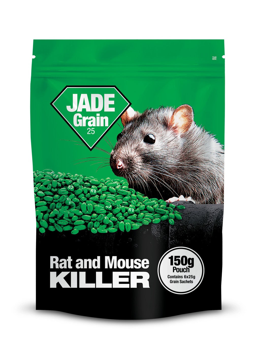 Jade Grain 25 Rat and Mouse Killer for amateur use.