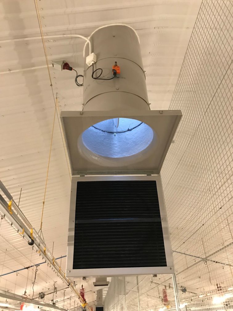 Roof Mounted Chimney Ventilation unit for poultry sheds FETF275A