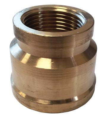 ¾" x ½" Brass Reducing Socket, Female thread x Female thread