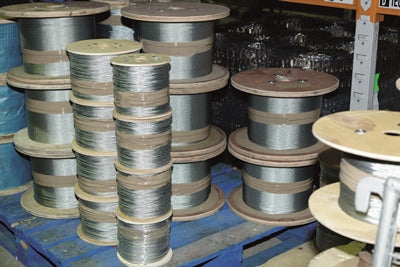 5mm Galvanised Wire Rope 7x7 - 500m reel - Only 54p per metre