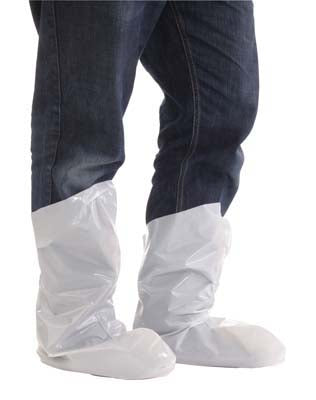 White Disposable Overboots in a bulk pack of 50 pairs