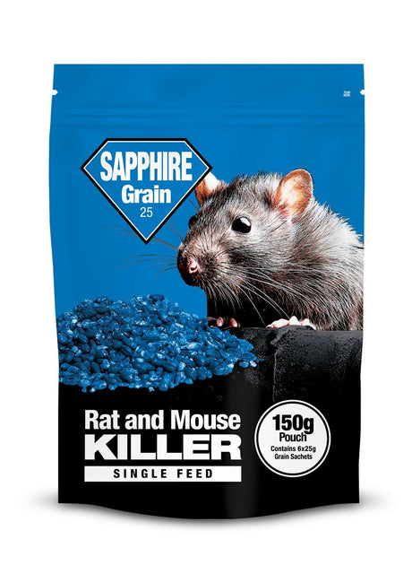 Sapphire Grain 25 - 150G Pouch Rat / Mouse Bait