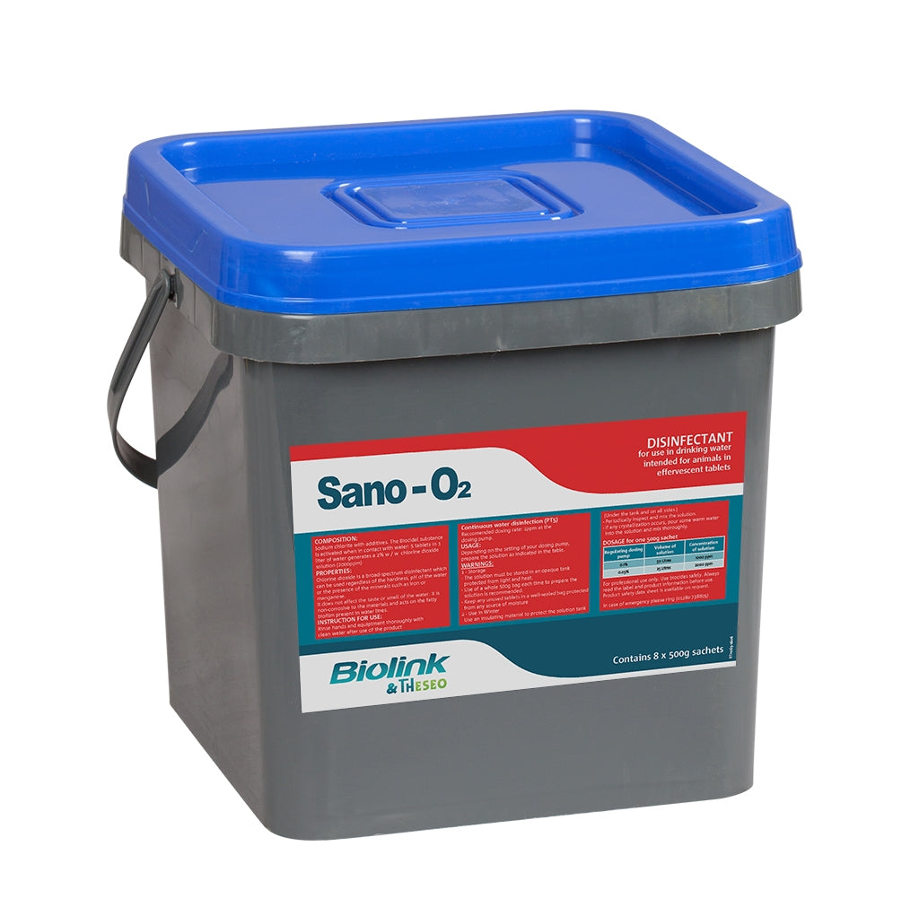 Sano O2 - Livestock Drinking Water Disinfectant in Effervescent Tablet Form