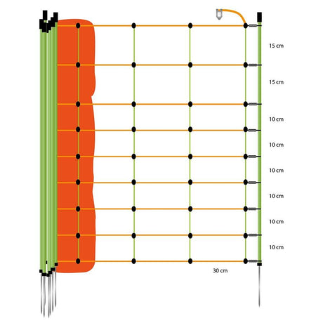 Gallagher Combo Net for sheep with single pin, 90cm high, 50m long