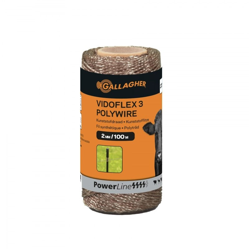 Gallagher Vidoflex 3, Electric fencing wire - Powerline with 6 stainless steel wires - 100m | ST |
