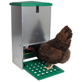 Treadle Chicken Feeder - Feed-O-Matic 20kg Capacity with Rat Guard Fitted