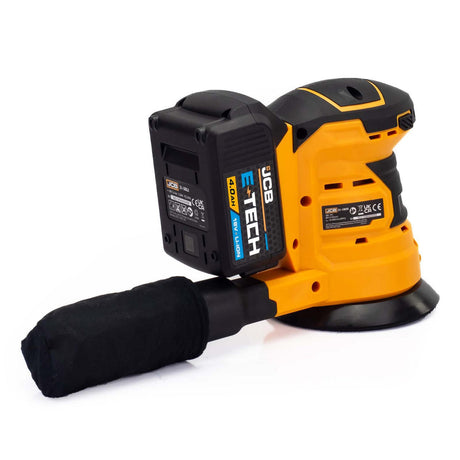 JCB 18V Orbital Sander 4.0ah Lithium-Ion Battery and charger in 20" kit bag | 21-18OS-4X-BG