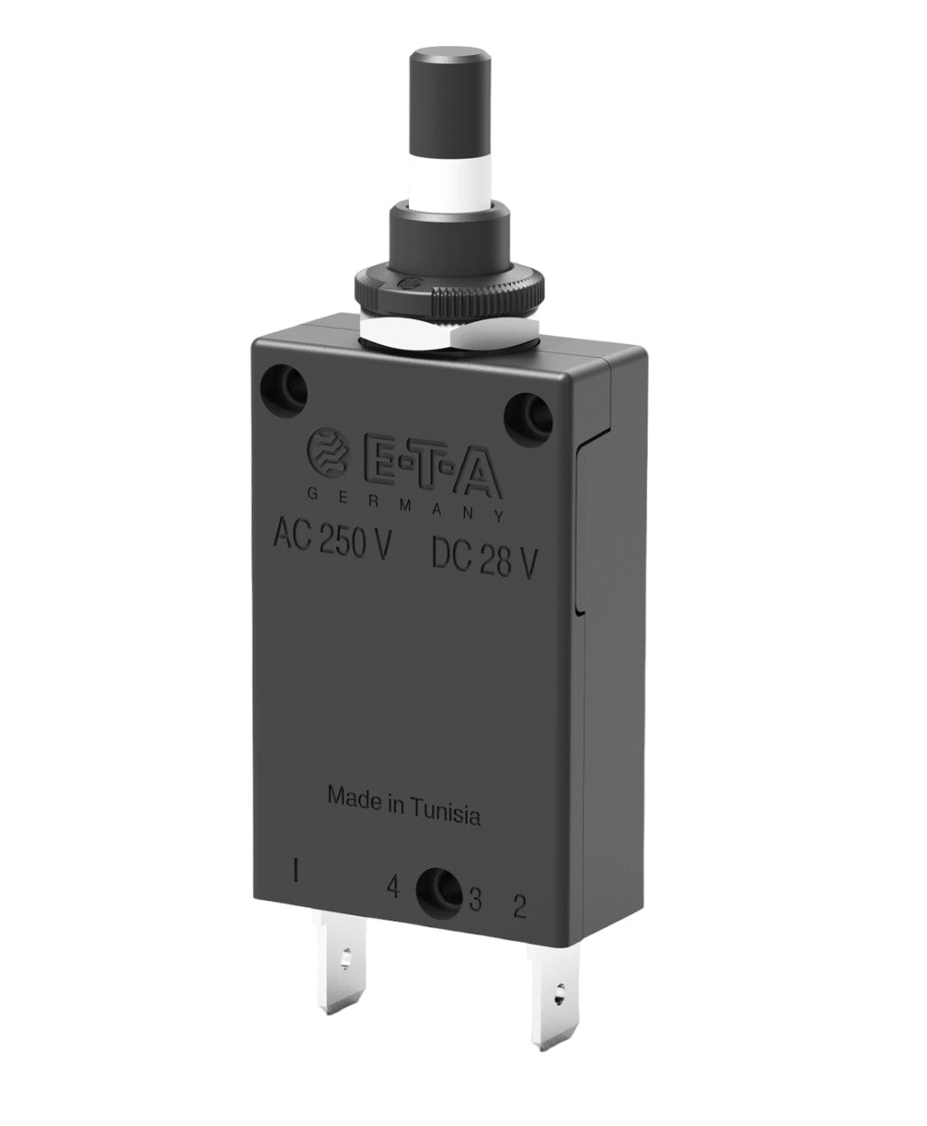 ETA Panel Mount 2-5700 Single Pole Thermal Circuit Breaker - 250V Volt ...
