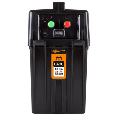 Gallagher BA30 battery Electric Fence energiser (9V/12V) including Free 55Ah Battery | ST |