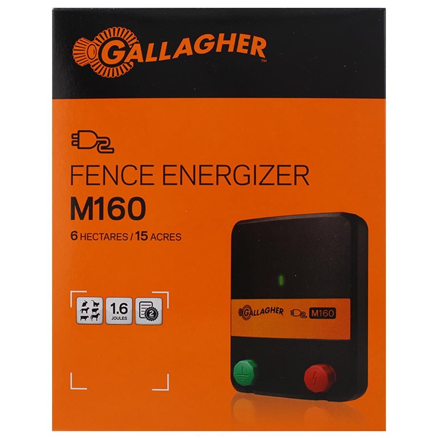 Gallagher M160 mains electric fence energiser - 230Volt