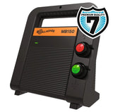 Gallagher MB150 electric fence energizer with visible brand logo on a white background
