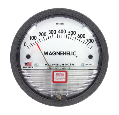Magnehelic gauge with pressure measurement by Dwyer