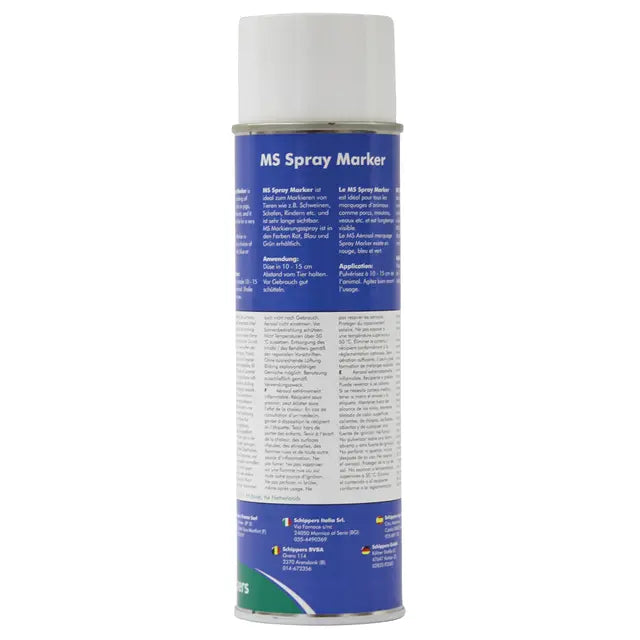 Blue stock marker spray