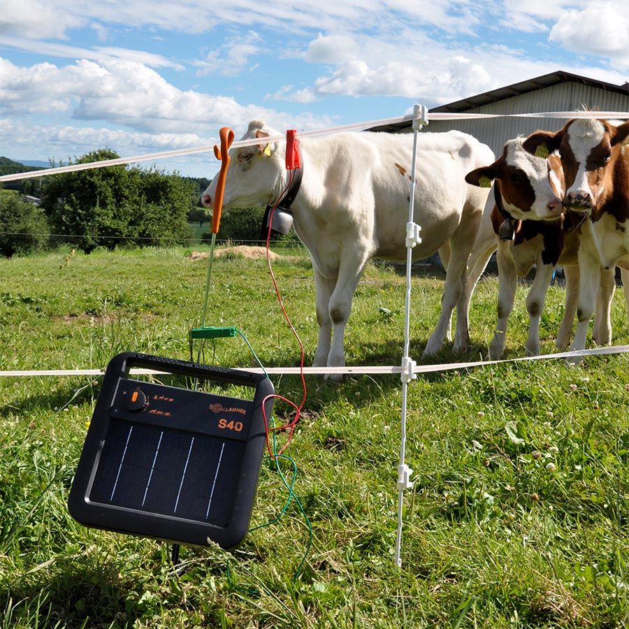 Gallagher S40 Solar Powered Electric Fence Energiser/Charger incl 6V Battery