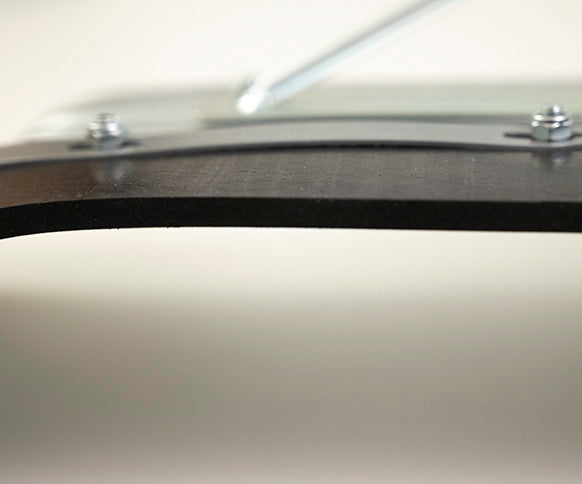 600mm Heavy Duty Galvanised Squeegee - Angled sides - Supplied with Handle