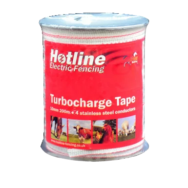 Spool of Hotline Electric Fencing Turbocharge 12mm Tape