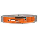 Roll of high-conductive equine fence wire with an orange label on a white background