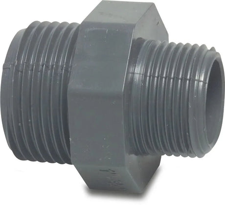¾" x ½" PVC Reducing Nipple, Male thread x Male thread