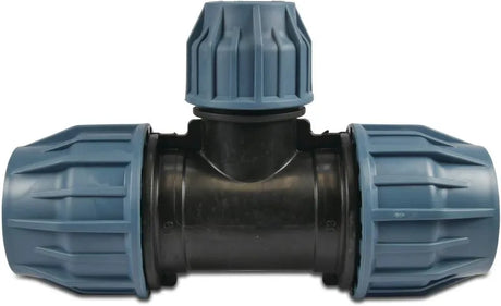 reducing compression tee for MDPE pipe