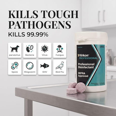 Virkon® Professional Vet Disinfectant Tablets, 50 x 5g