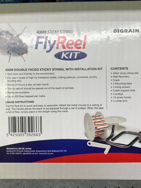 Fly Reel Kit - Reel plus 400m of 5mm wide Sticky String