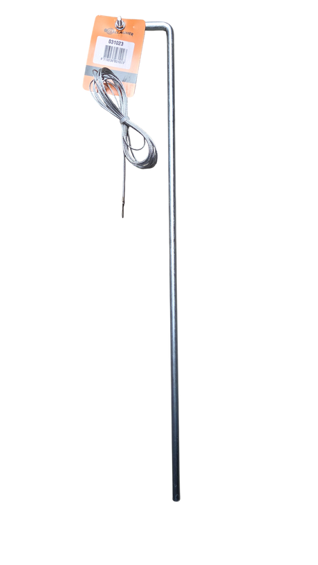Gallagher Electric Fence Galvanised Earth Stake without Clamp - 0.5m - Single Stake inc 3.0m Cable | ST |