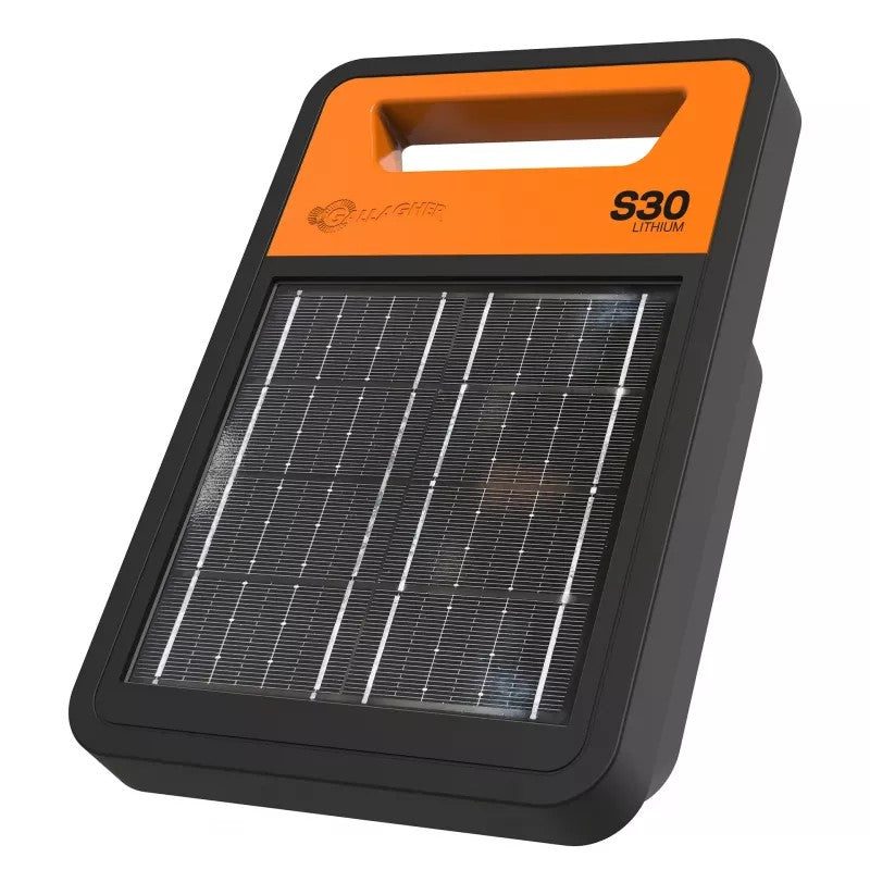 Gallagher S30 Solar Powered Electric Fence Energiser Inc Lithium Battery | ST |