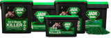 JADE Grain Rat & Mouse Killer, in various sizes, with the green bait grain visible in one of the containers.