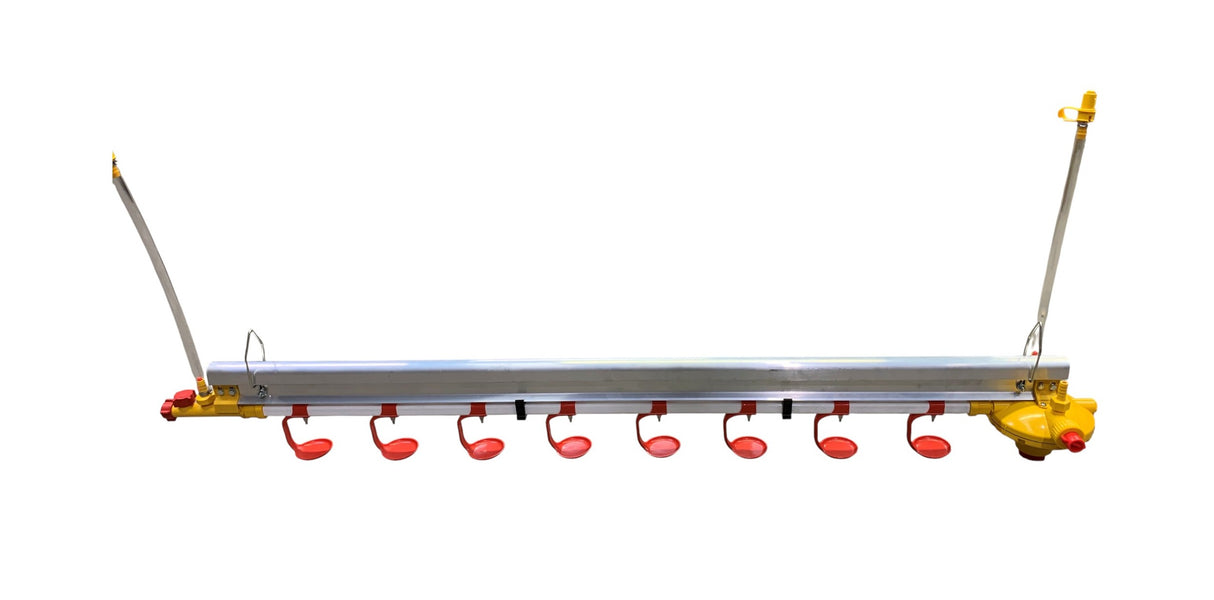 Dalton Perchrail Nipple Drinker System - 1.5m, 8 Nipples & trays with Regulator and Breather
