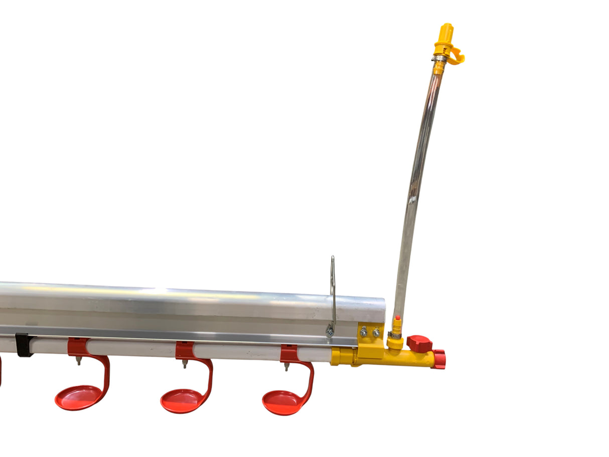 Dalton Perchrail Nipple Drinker System - 1.5m, 8 Nipples & trays with Regulator and Breather