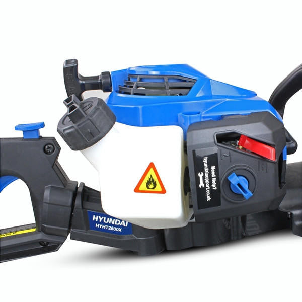 Hyundai Petrol Hedge Trimmer/Pruner, 26cc 2-stroke Easy-Start, Lightweight and Anti-Vibration, 24” (60cm) Blade by Hyundai | HYHT2600X