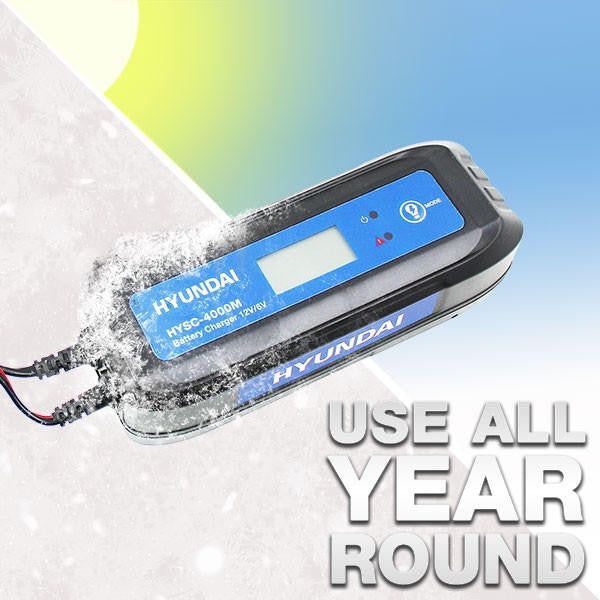 Hyundai HYSC-4000M 4 Amp SMART Battery Charger 6v/12v