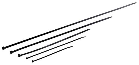 710mm x 9.0mm Cable Tie - Black - Packs of 100