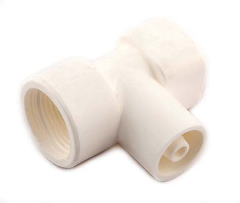 White breather tee ¾"FBSP - Square pipe