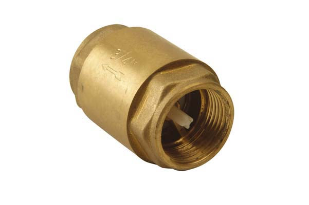 ¾" - York Brass non-return valve, Spring loaded, Type YORK, Female thread x Female thread
