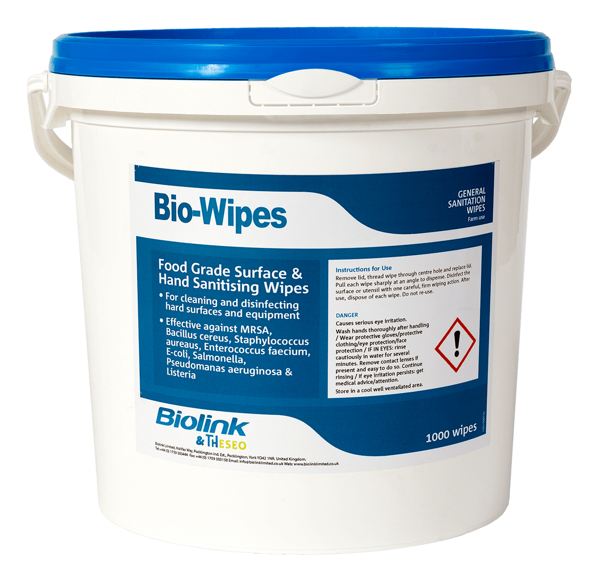 Bio Wipes | Convenient resealable bulk pack of food grade impregnated sanitising wipes