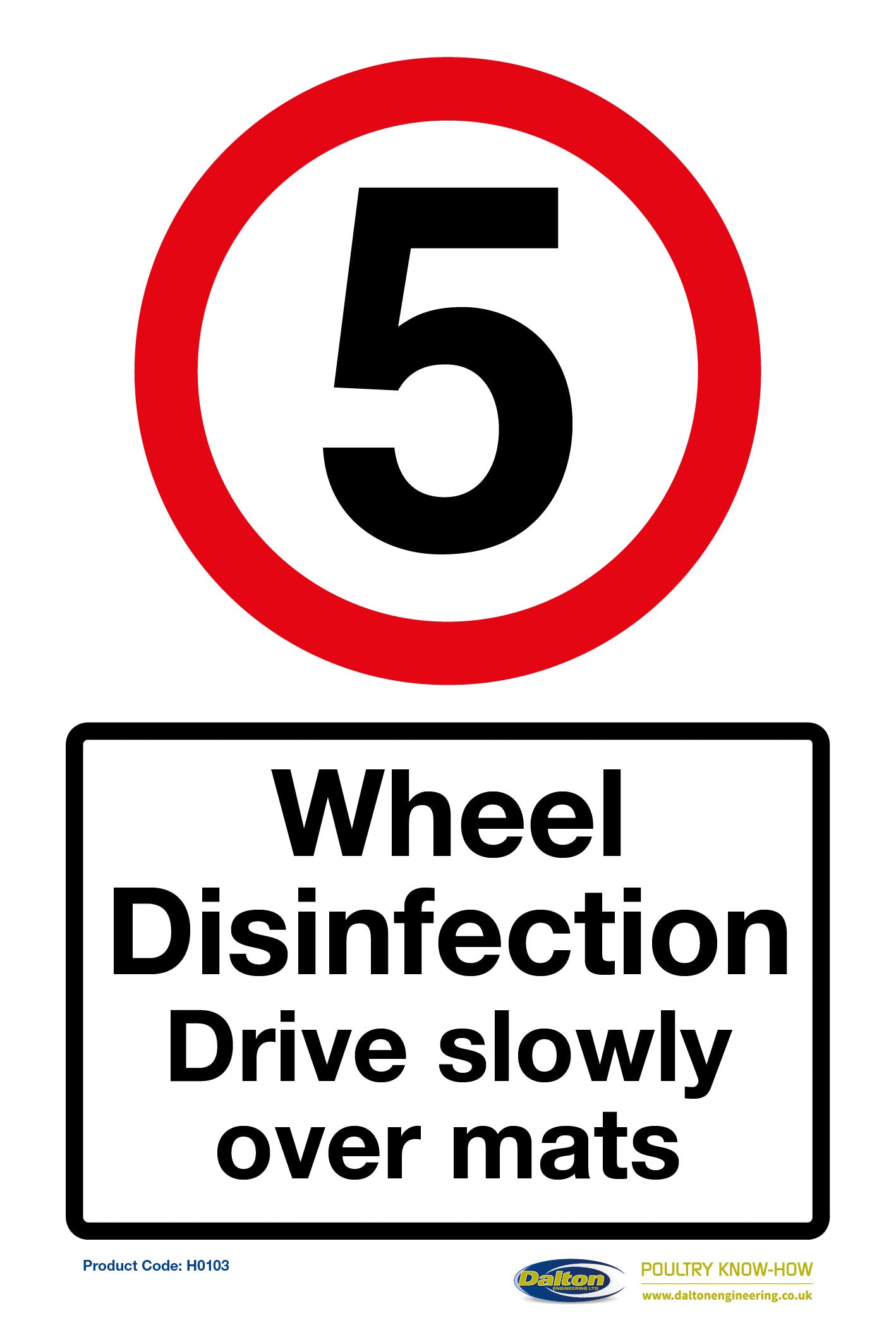Speed Restriction Sign - 240mm x 360mm – Dalton Supplies