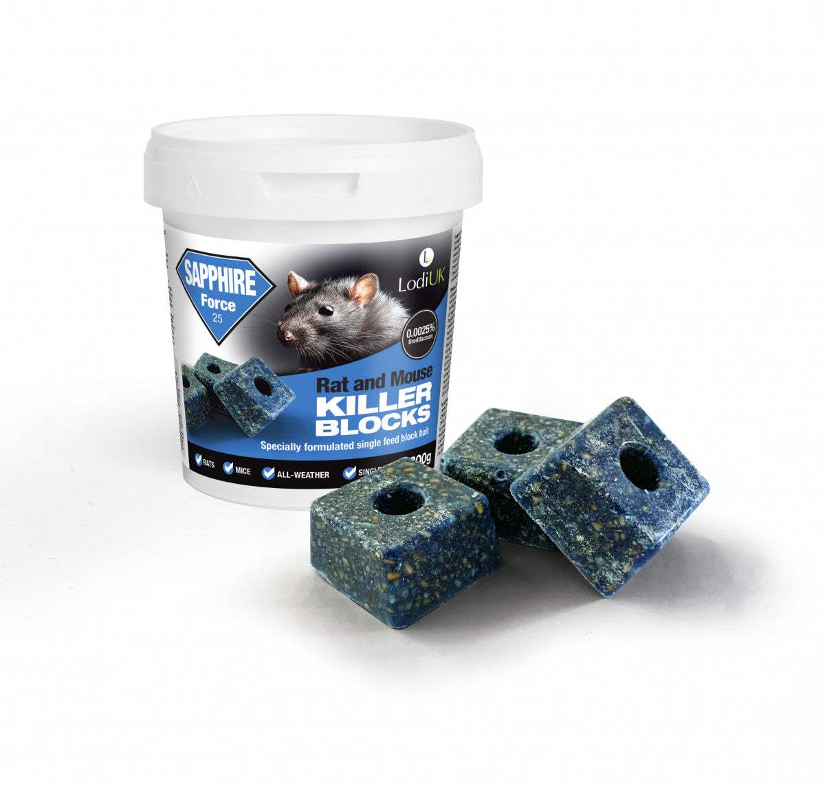 Sapphire Force Blocks 25 - Rat / Mouse Bait