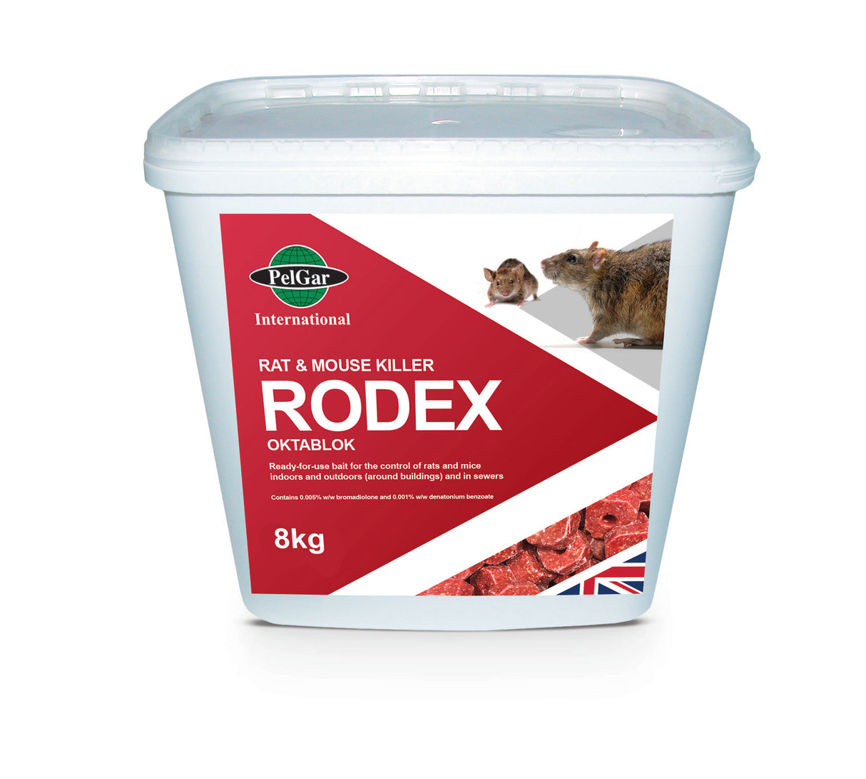Rodex Oktabloc II Rat and Mouse Bait - 8kg Pail