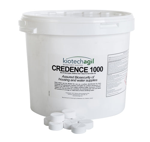 Credence 1000 | Bucket of 520 Chlorine Tablets | Dilute at 1 per 1,000lt