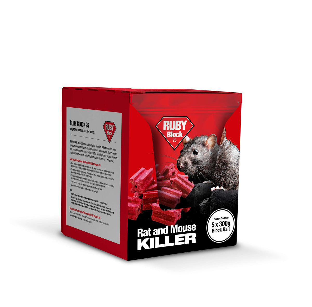 Ruby Block 25 - Rat / Mouse Bait - Multi Buy Pack
